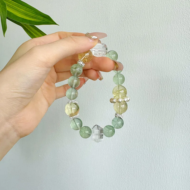 Design Lemon Yellow Green Fluorite Bracelet