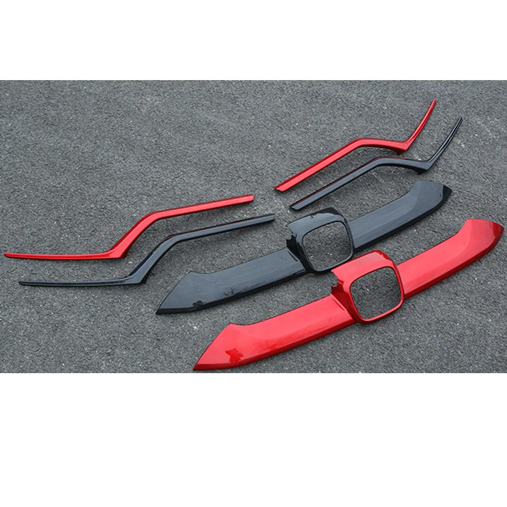Cover ABS Trim Front Logo Mark Decorative Mark Grid Grill Grille Racing Frame Stick For Honda CRV CR-V 2017 2018-2020 2021-2022