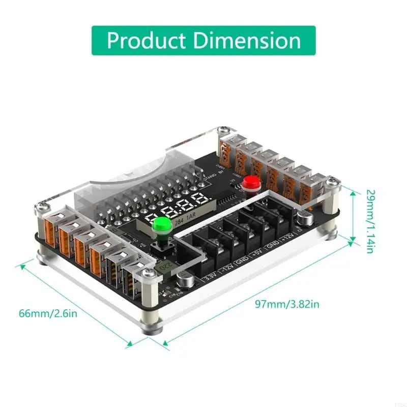 U55C 24P Power Board With 24Pin To 12x USB Outputs USB Expansion Adapter For Multiple USB Devices Connection