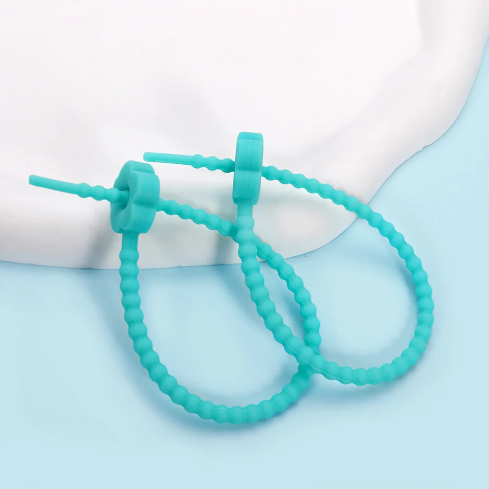 2pcs Hot Selling Cat Paw Colored Silicone Cable tie, Data Cable Management And Storage DIY Retractable Cable tie, Binding Strap