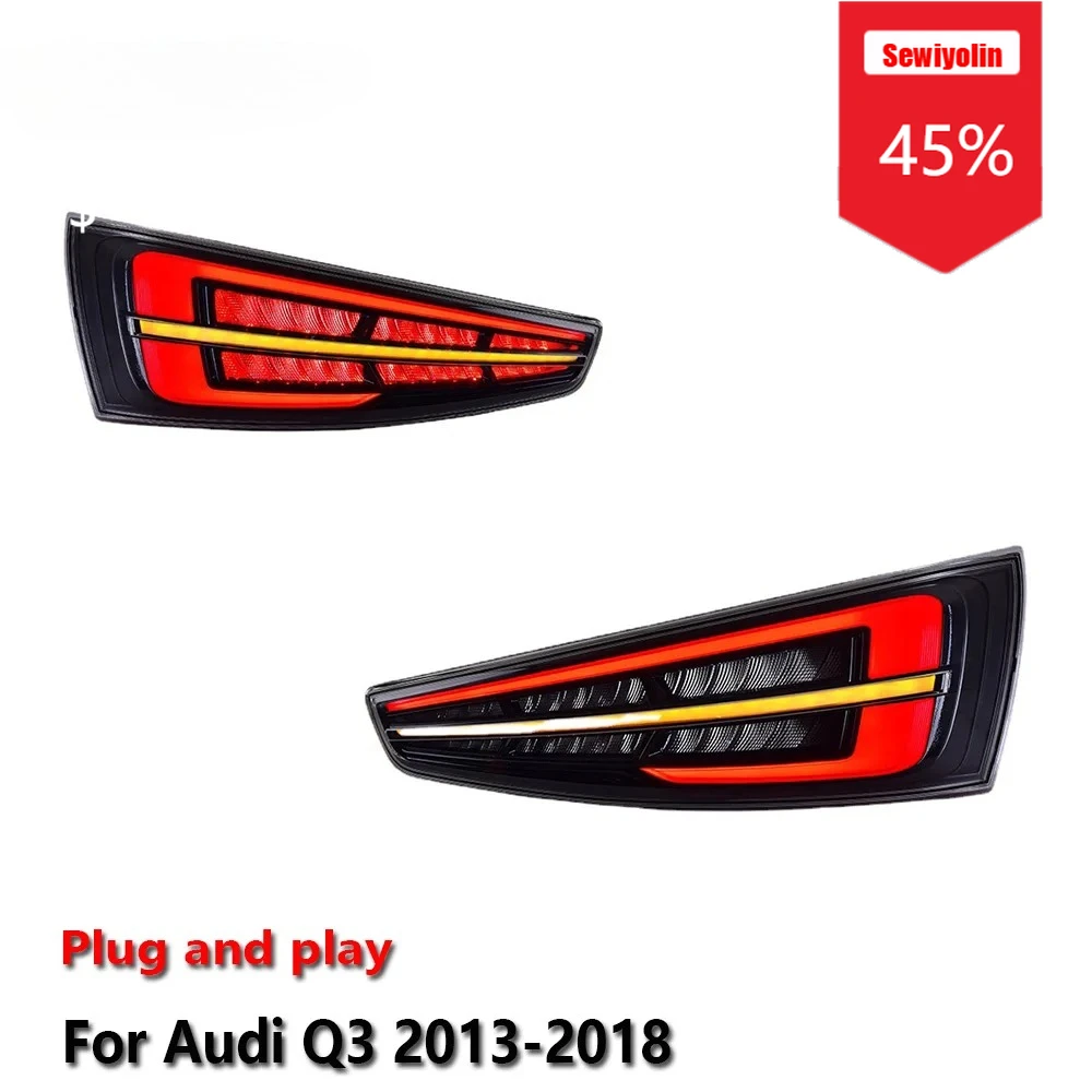 

Sewiyolin Car Led Tail Lights For Audi Q3 2013-2018 Rear LED Brake Reverse Lamps Taillights Assembly Auto Accessories