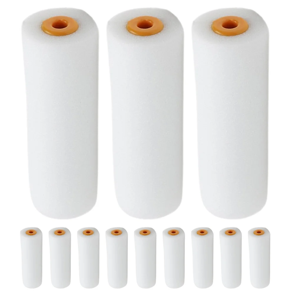 12Pcs Mini Foam Roller Paint Covers High Density Small Rollers for Wall Ceiling Cabinet Door Painting Mini Foam Roller