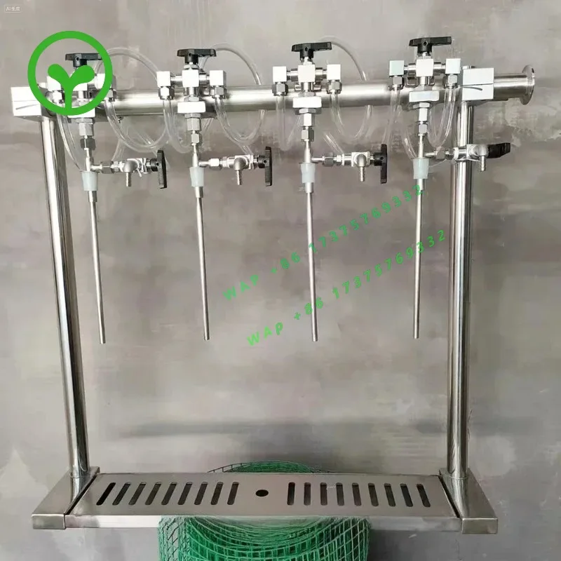 【2026】4 Heads Counter Pressure Bottle Filler/Simple Manual Filling Machine