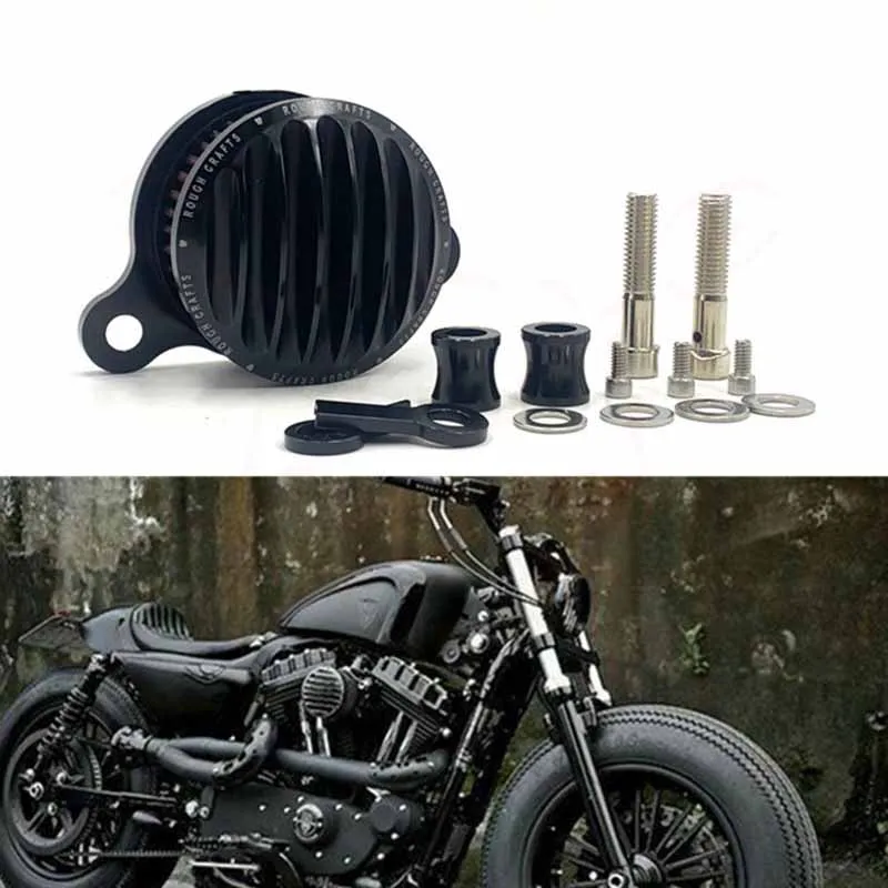 Motorcycle CNC Aluminum Grill Vintage Air Filter Air Cleaner Intake Filter System Tuning Accessories for Harley XL883/1200 X48