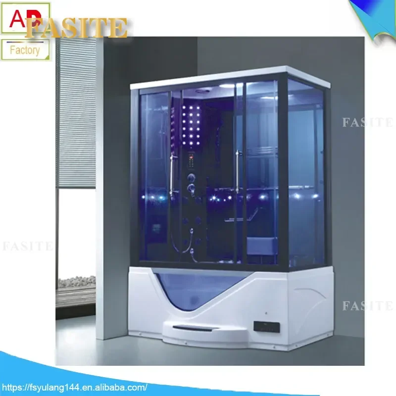 For Small Apartment Fan Shaped Steam Bathtub Luxury Intelligent Mobile Computer Steam Integral Shower Room Sauna Machine