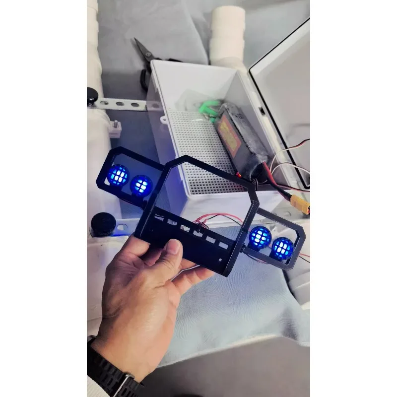 

For 1/8 Scale Model CROSSRC EMO X6 XL3 RC Rock Crawler TPU Front Bumper with Lights Upgrade Kit Non-Destructive Installation