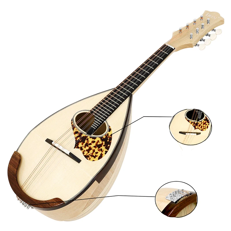 Japanese Maple Gourd Shaped Mandolin Wood Color Excellent Appearance Suitable for High-quality Houshold Practice
