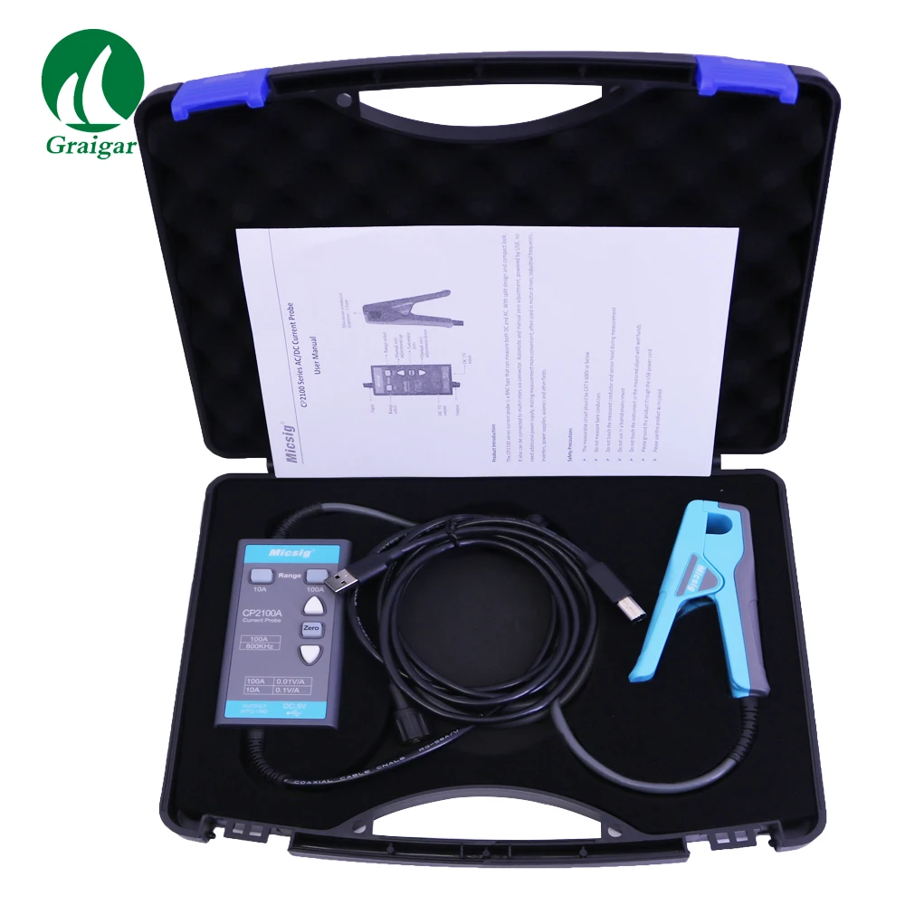 Micsig CP2100A CP2100B AC DC Current Probe 10A/100A Oscilloscope Probe