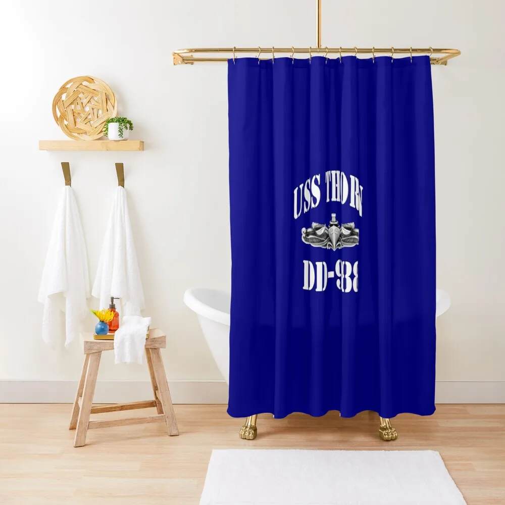 

USS THORN (DD-988) SHIP'S STORE Shower Curtain Window Waterproof Fabric Bathroom Cute Shower Bathroom Shower Set Curtain