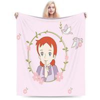 Cartoon manga A-Anne of Green Gables Soft Blanket Boy Girl Plush Throw Blanket Fluffy Couch Bed Flannel Bedspread Sofa Bed Cover