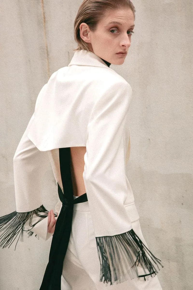 

Женский приталенный костюм с v-образным вырезом на талии, полые подплечники с лацканами, однобортные женские куртки с длинными рукавами, верхняя одежда для уличного офиса