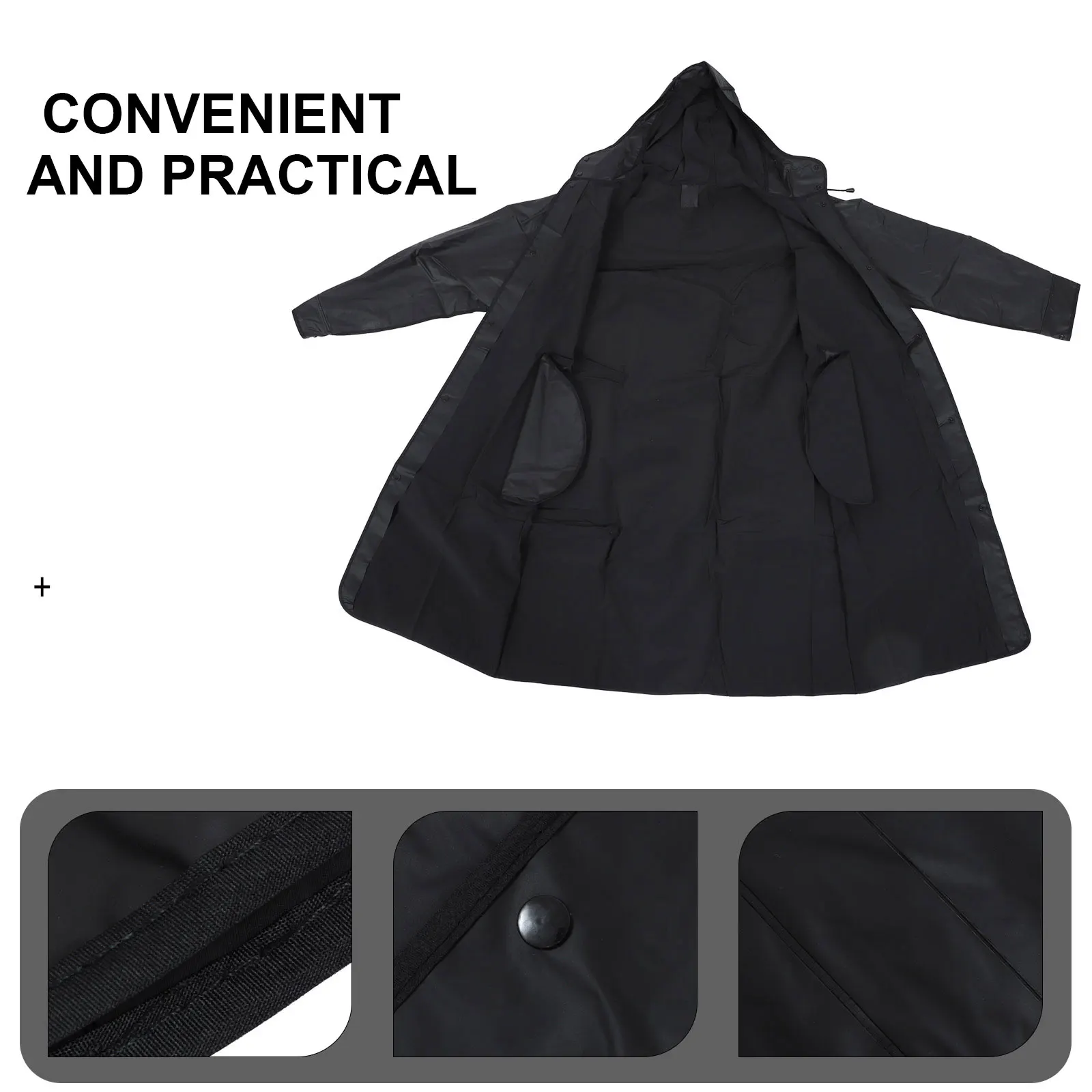 1pc capa de chuva longa corpo inteiro à prova dwaterproof água ao ar livre adulto eva capa de chuva para caminhadas leve durável à prova de umidade portátil