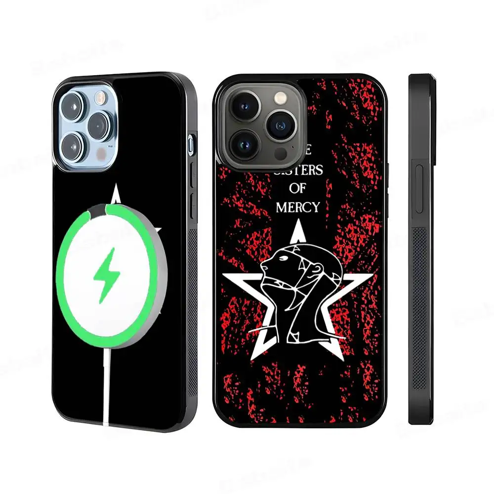 

The Sisters Of Mercy Band Phone Case For IPhone 17 16 15 14 13 12 11 Pro Max For Wireless Charger Cover