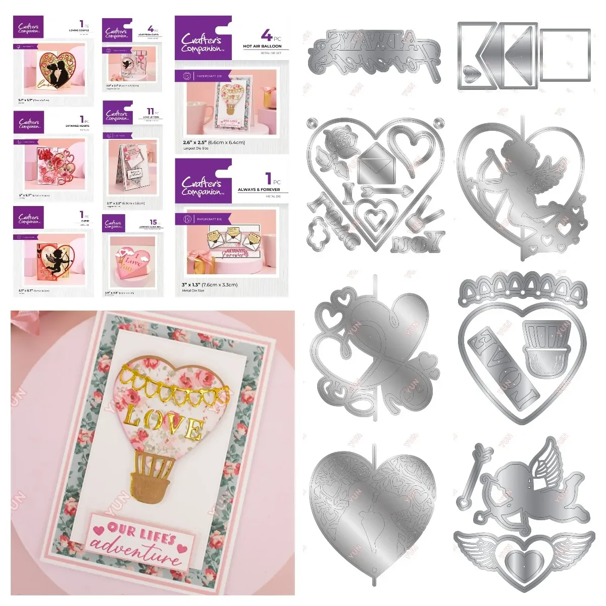 

2024 New Valentine's Day Gift Metal Cutting Dies Stamps DIY Handmade Embossing Stencils Greeting Cards Making Scrapbooking Diary
