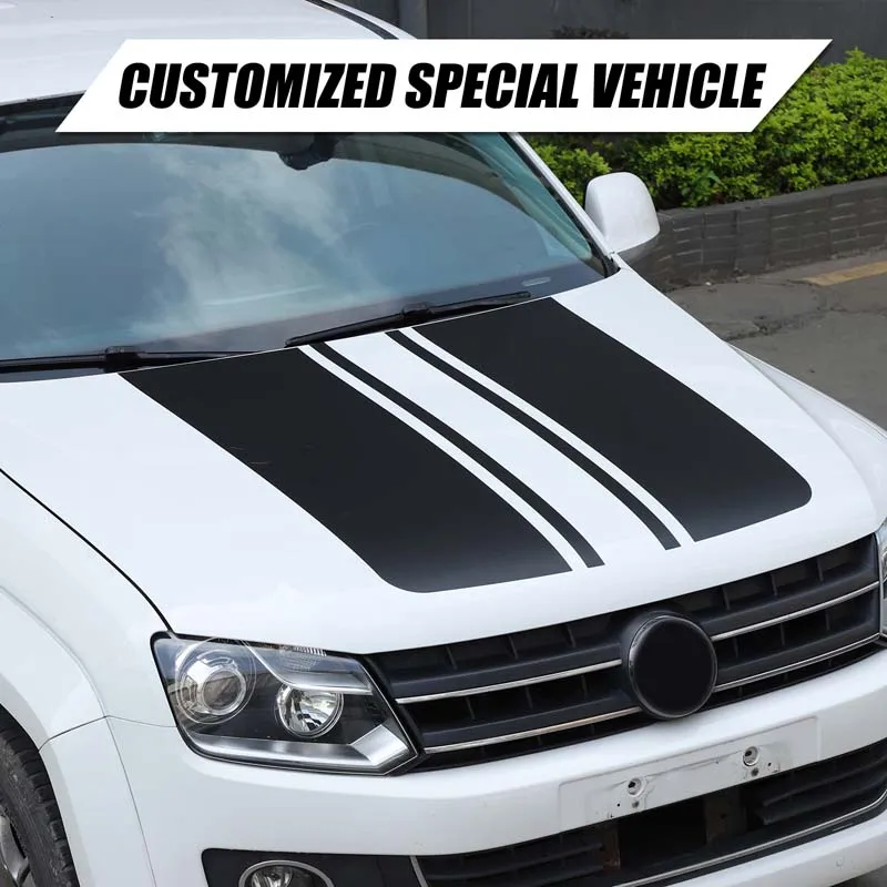 For VW Volkswagen Amarok 2011-2018 PVC Car Front Hood  Panel Trim Sticker Post Vinyl Stickers Decoration Accessories