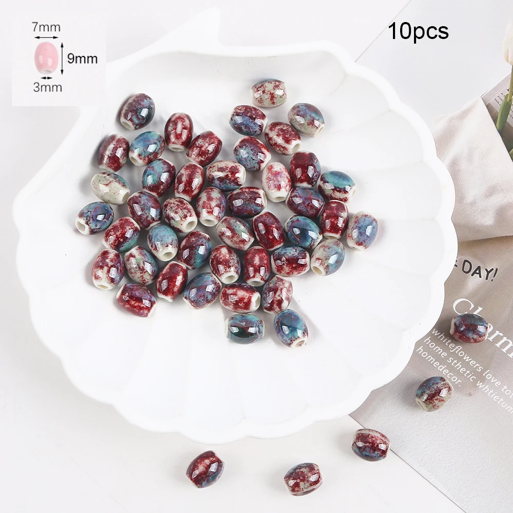 Ceramic Geometry Multiple Shapes Loose Beads Diy Bracelet Necklace Beads Diy Accessories  Supplies For Jewelry