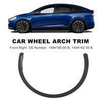 Car Side Wheel Molding Splash Guard Tires Eyebrow Arch Flare Moulding Lip Trim Strip Replacement for Tesla Model Y 2020 to 2023