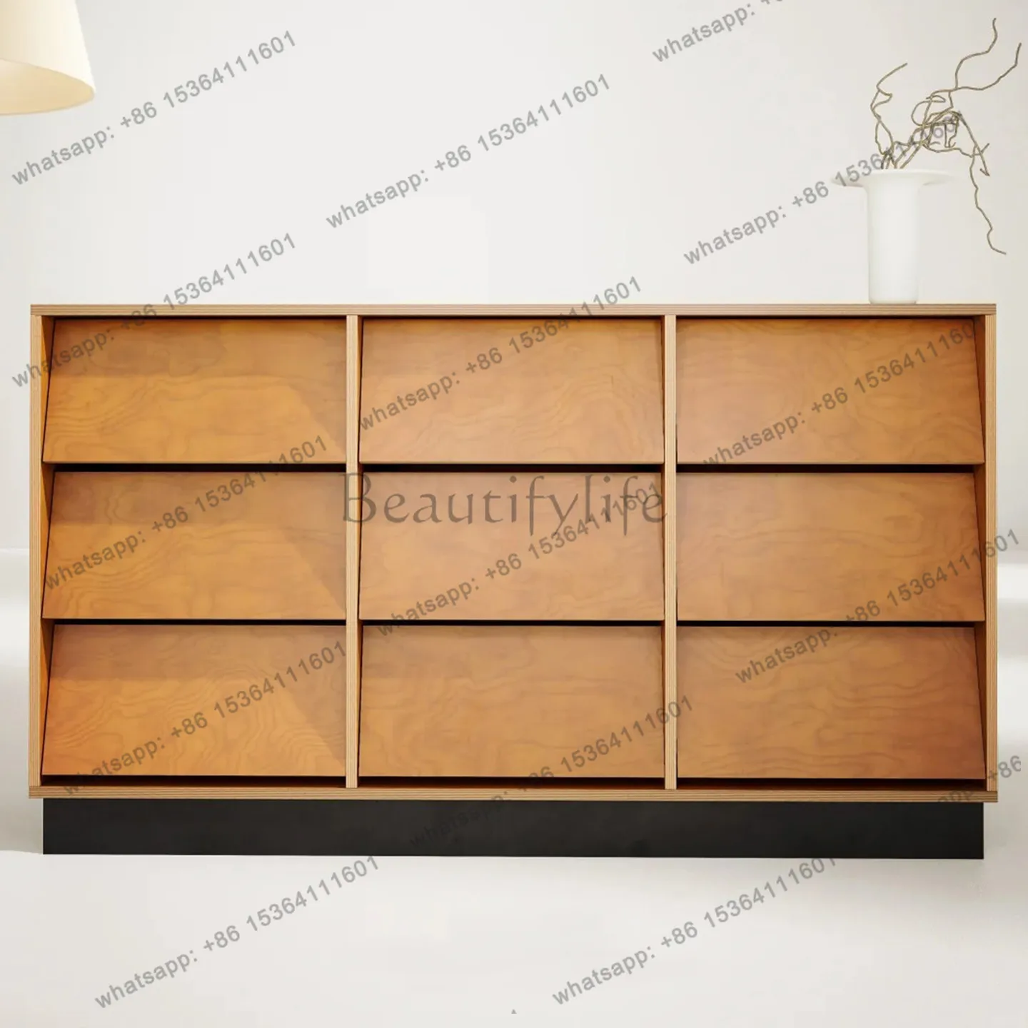 

Nordic simple style nine-bucket sideboard living room home storage cabinet