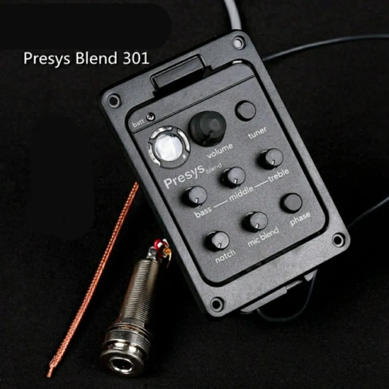 301 Pickup4 Band Acoustic Guitar Pickup with Tuner Presys 301 Mic Blend Preamp EQ Tuner Beat Board With Soft Piezo 201 ISYS+ VT1