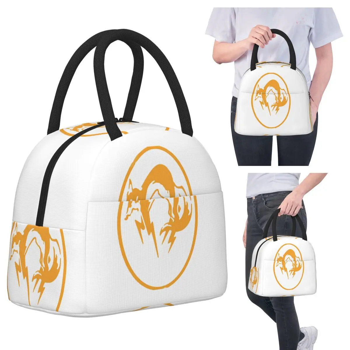 

Metal Gear Solid - Fox Lunch Bags Insulated Bento Box Waterproof Lunch Tote Resuable Picnic Bag Cooler Bag for Woman Kids School