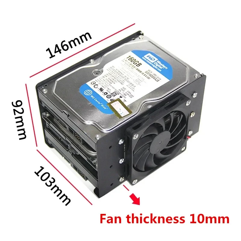 Computer Case Mechanical HDD Expansion Dual Layer Support 2/3 Layers Holder,Aluminum 3.5'' Hard Disk Brack
