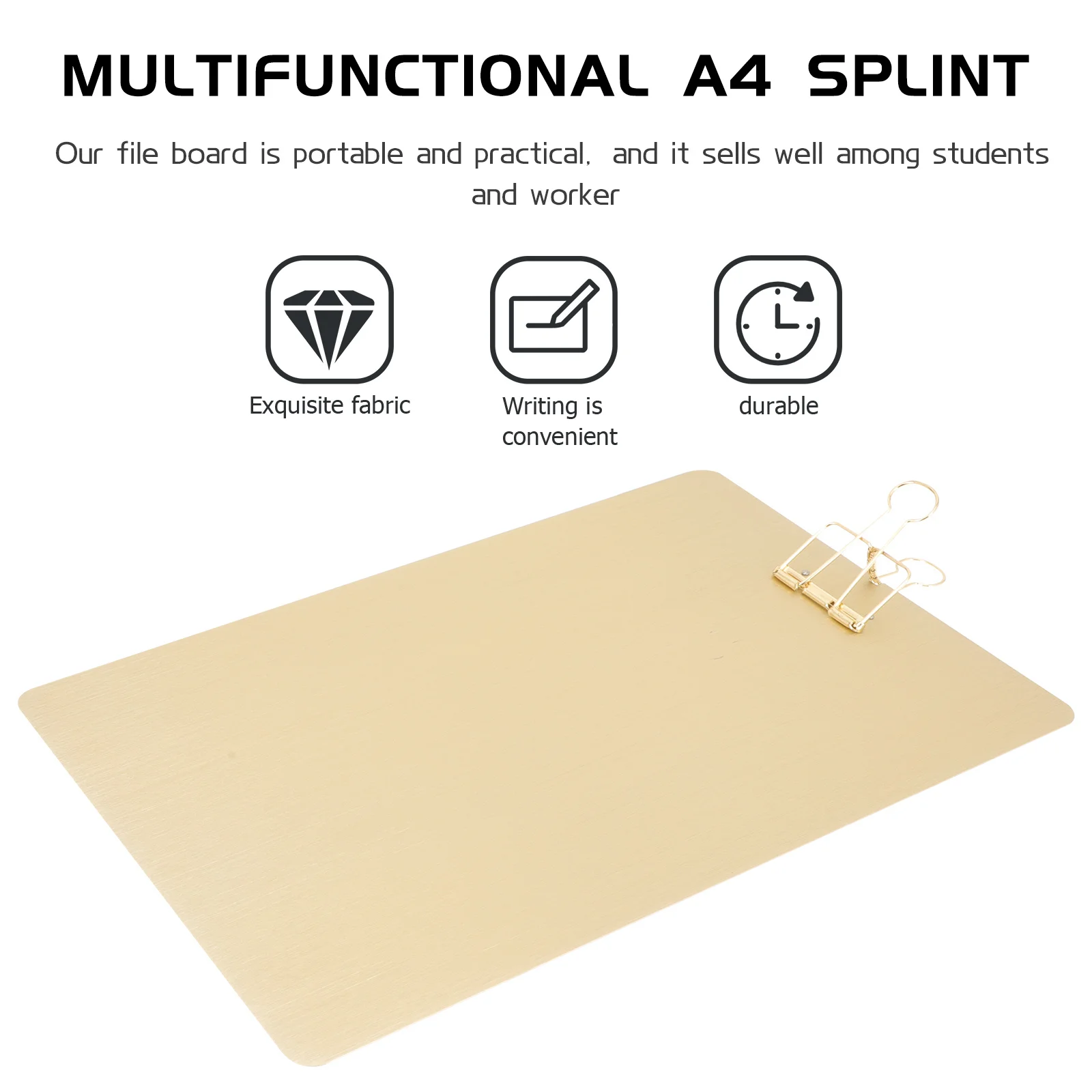 

1pcs A4 Clipboard Portable Writing Board For Office Students Teachers Sturdy File Clip Document Storage Paper Organizer