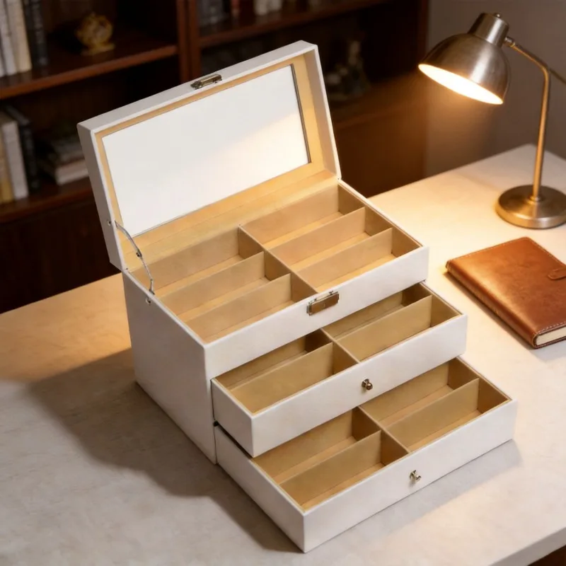 Glasses storage display box, multi-grid optional desktop finishing artifact, one minimum order drawer box, jewelry storage