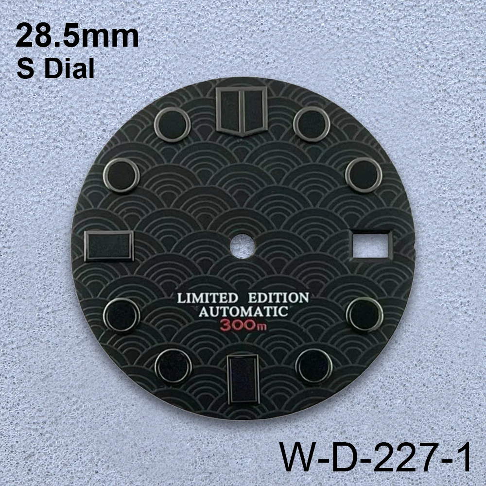 28.5mm Scale S Dial For NH35/36/4R/7S Automatic Movement C3 Green Luminous Diving High-Quality Watch Modification Accessories