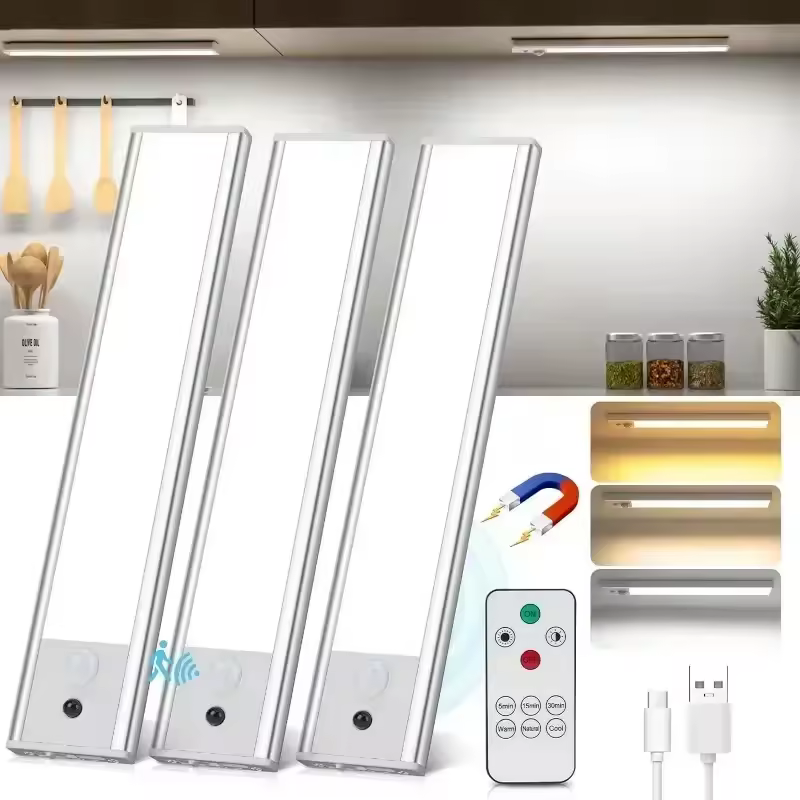 LED Night Light Motion Sensor USB Rechargeable Night Lamp 1500mAh For Room Kitchen Cabinet Staircase Corridor Lighting Похожие на AliExpress