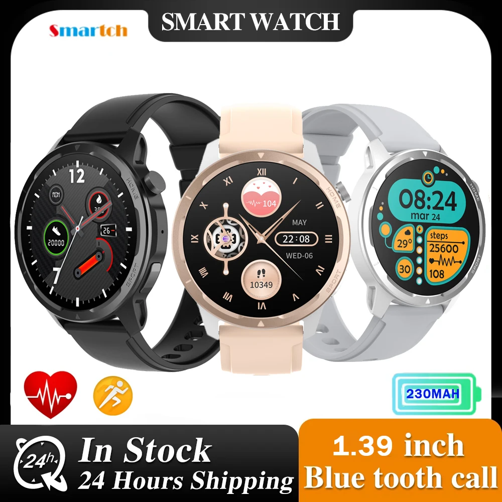 

1.39" Ultra Large Screen Men Women Blue Tooth Call Smartwatch Sports Heart Rate Health Bracelet Waterproof Music Smart Watches