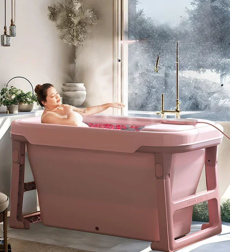 

Heating adult foldable household full body adult small unit bathtub bubble bath bucket