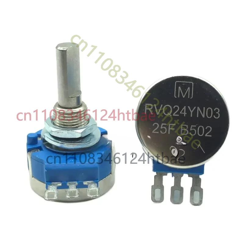 For 10PCS RVQ24YN03 25FB502 Single Loop High Life Potentiometer B5K 25mm Shaft Length Precision Adjustable Resistor