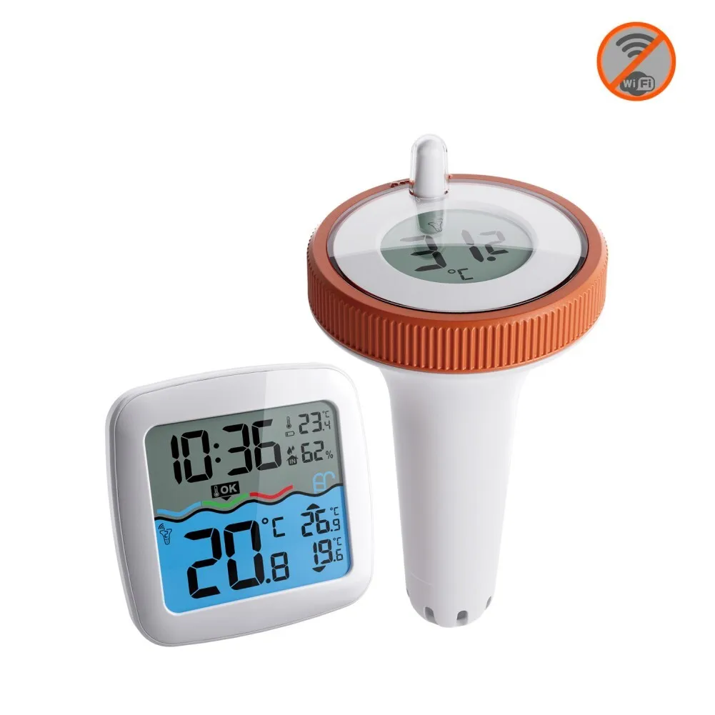 IP67 Waterproof Pool Thermometer with Real Time Temperature Updates for Reliable Monitoring in Pools Spas and Aquariums