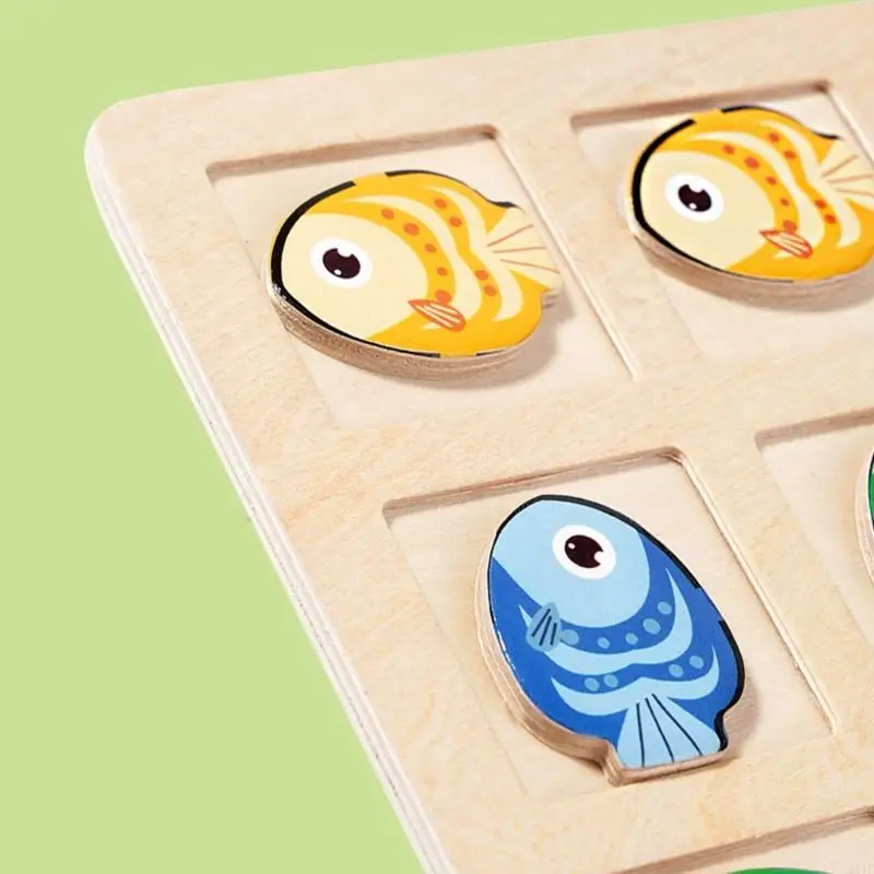 581F لعبة التدريب المعرفي الخشب الطبيعي للأطفال التعرف على الألوان التركيز على التنمية