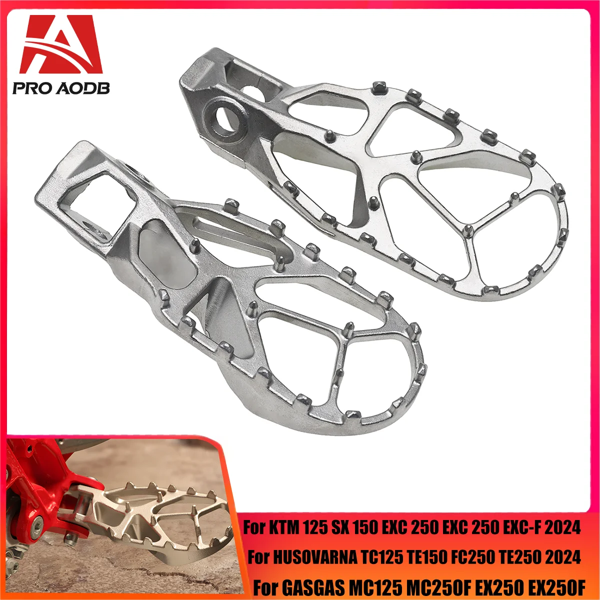 

New 2024 motorcycle stainless steel pedal For Husqvarna KTM SX125 250 EXC 150 250 300 EXC-F 250 450 500 XC-F 450 SIXDAYS