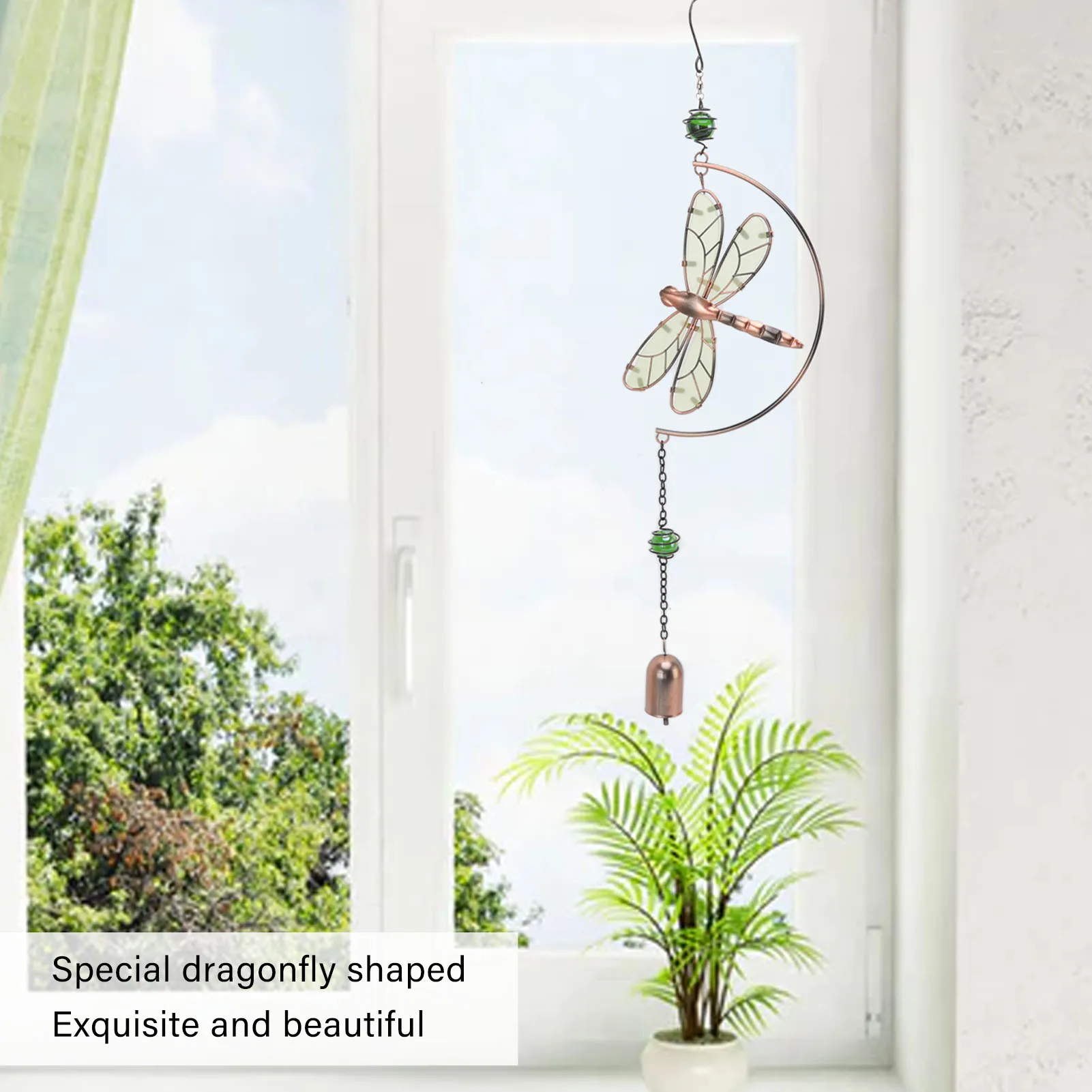 Wind Chimes Dragonfly Wind Chimes Dragonfly Wind Chimes Waterproof Beautiful Melody Iron Hanging Ornaments for Home Decoration