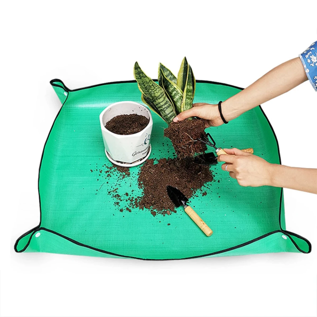 Household Balcony Flower Pot  Plant Soil Replacement Operating Pad Supplies Anti Dirt and Waterproof Meaty Garden Mat Tool