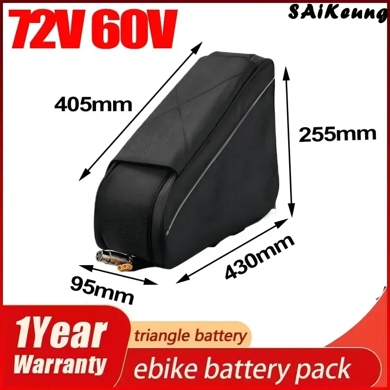 Triangle Cell 72v 60v 52V 48V 36V 20 25AH 30AH 35ah 40 45AH Huge Capacity 2000W 50Ah 60ah Ebike