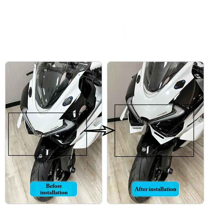 Motorcycle Front Fairing Winglets Aerodynamic Wing Shell Cover Protection Guards Fit For CFMOTO 500SR 500 SR 2025 2026 6