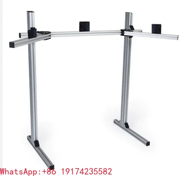 Custom Sim Racing Motion Simulator TV Screen Support with 4080 4040 Series T Slot Black Anodized Extrusion Triple Monitor Stand