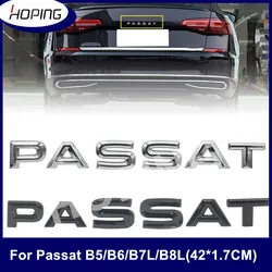 For PASSAT Car Styling Refitting Middle Trunk Logo Badge Stickers ABS 3D Font Letters Emblem