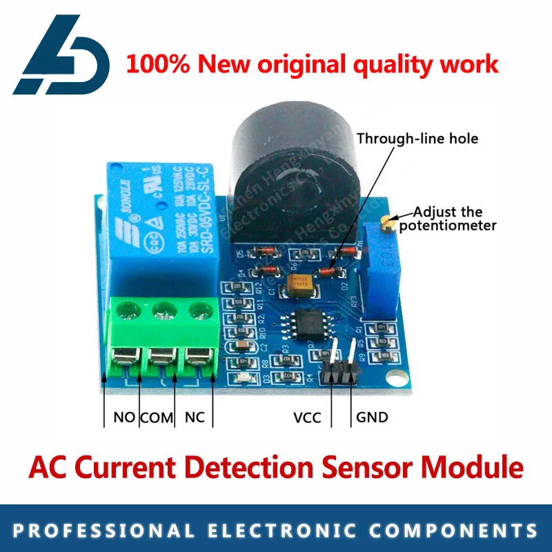 AC Current Detection Sensor Module 5V 12V 24V Relay 5A Over Overcurrent Protection Switch Output