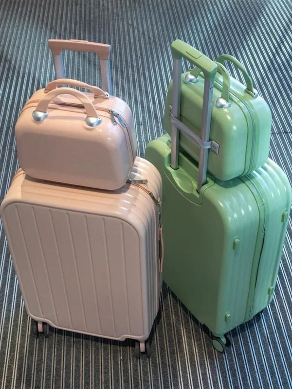 style-luggage-suitcase-fashionable-trendy-universal-wheel-travel-bag-women's-candy-color-password-lock-student-suitcase
