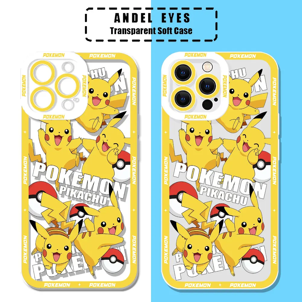 Pikachu Ganger Pokemon Phone Case For Motorola MOTO G73 G72 G71 G60S G53 G52 G32 G30 G22 G9 Edge 40 Pro Plus Transparent Cover