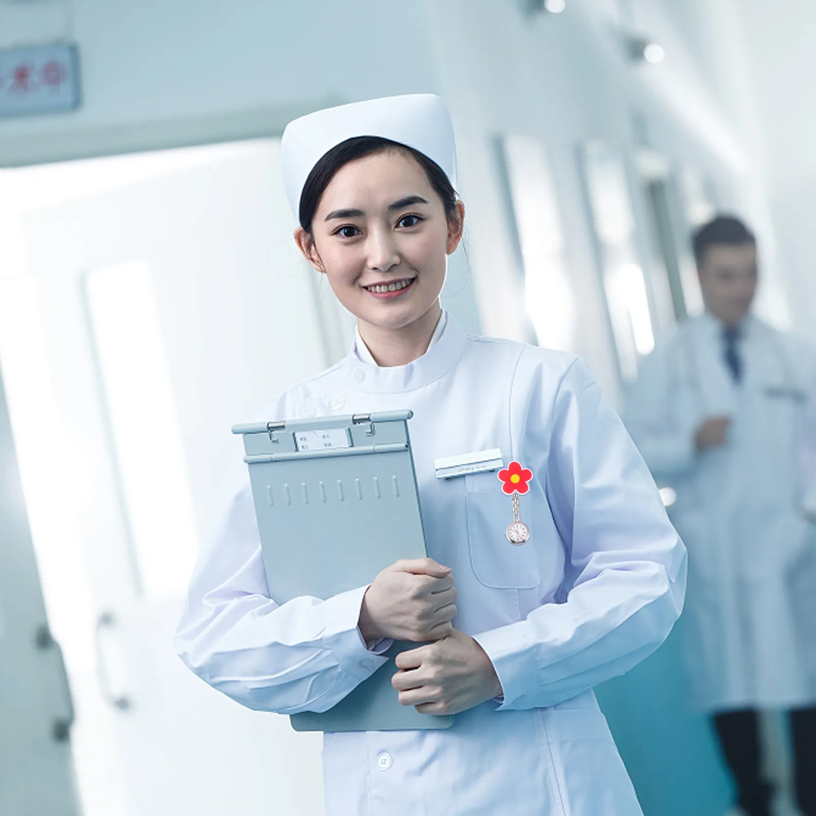 

Набор из 2-х премиальных часов-клипс для медсестер: точные, с легким выдвижением, карманные часы для медицинского персонала, модный инструмент для точного учета времени