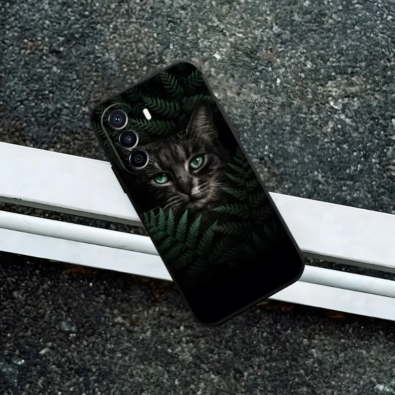 Black Cat Staring Eye Phone Case For Huawei P50 P30 P40 P10 P20 Lite Mate 40 Pro Plus Psmart Z 6 7 5 Fundas Back Cover