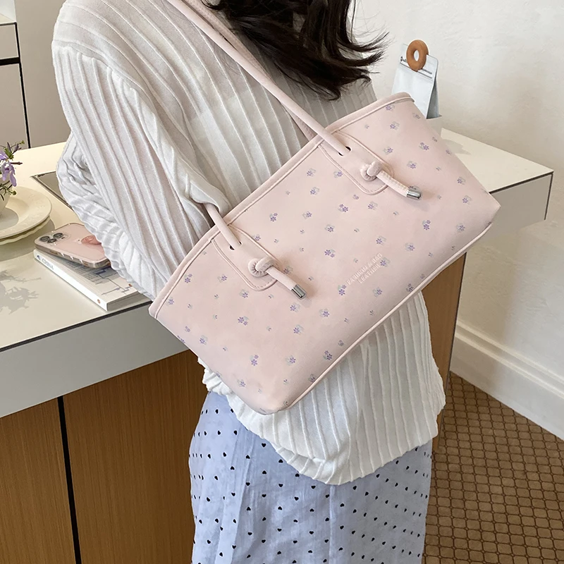 Fashion Sewing Thread Large Capacity Soft PU Zipper Shoulder Bags for Women Hot Sale Basic Style Interior Zipper Pocket Handbags