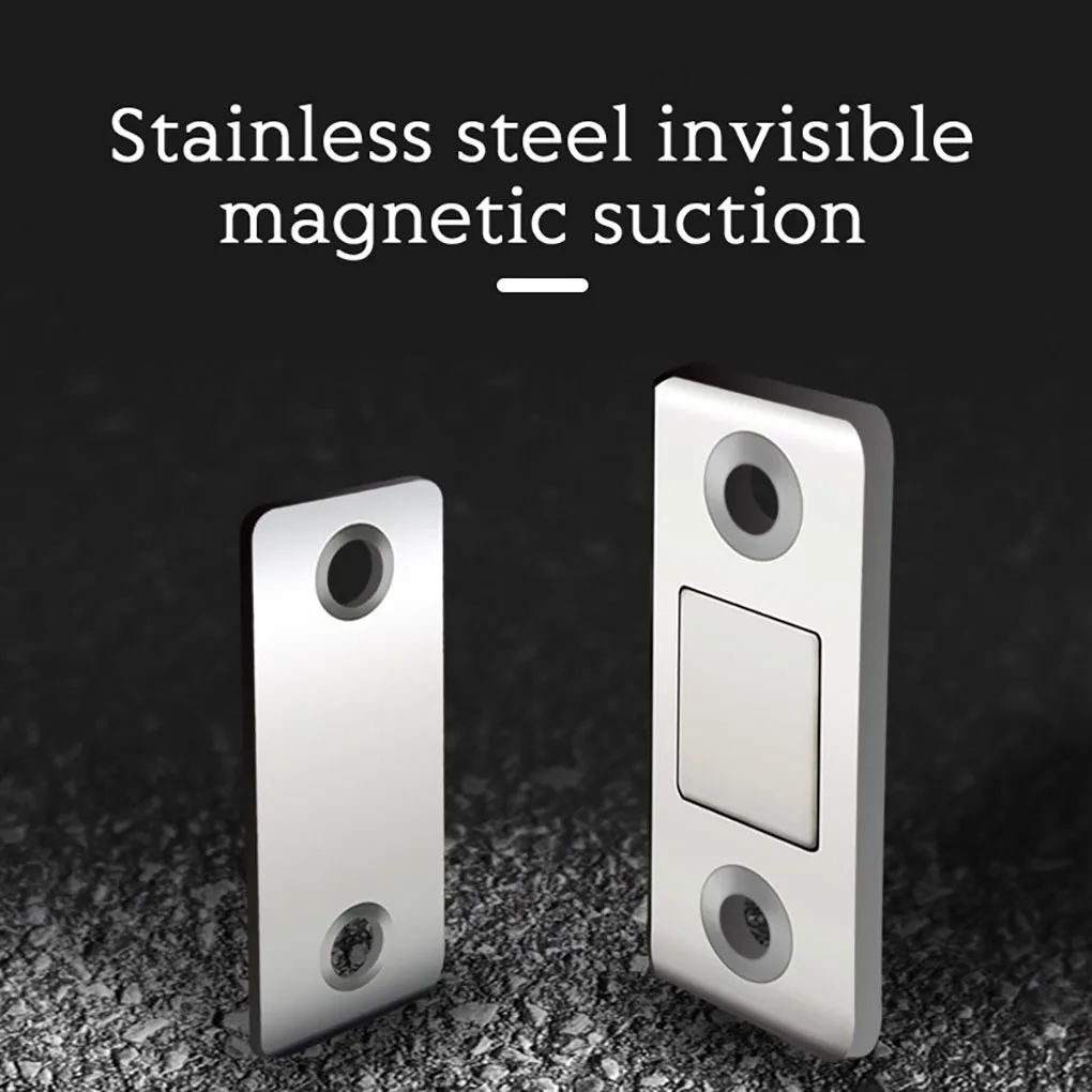 Door Stopper Adsorption Ultra-thin Invisible Metal Doorstop for Wardrobe Attaching Sliding Doors, with Screws