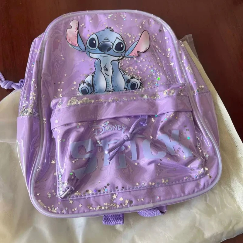 Disney\'s New Stitched Cartoon Sequined Back Fashionable and Versatile Trendy Kindergarten School Bag for Boys and Girls