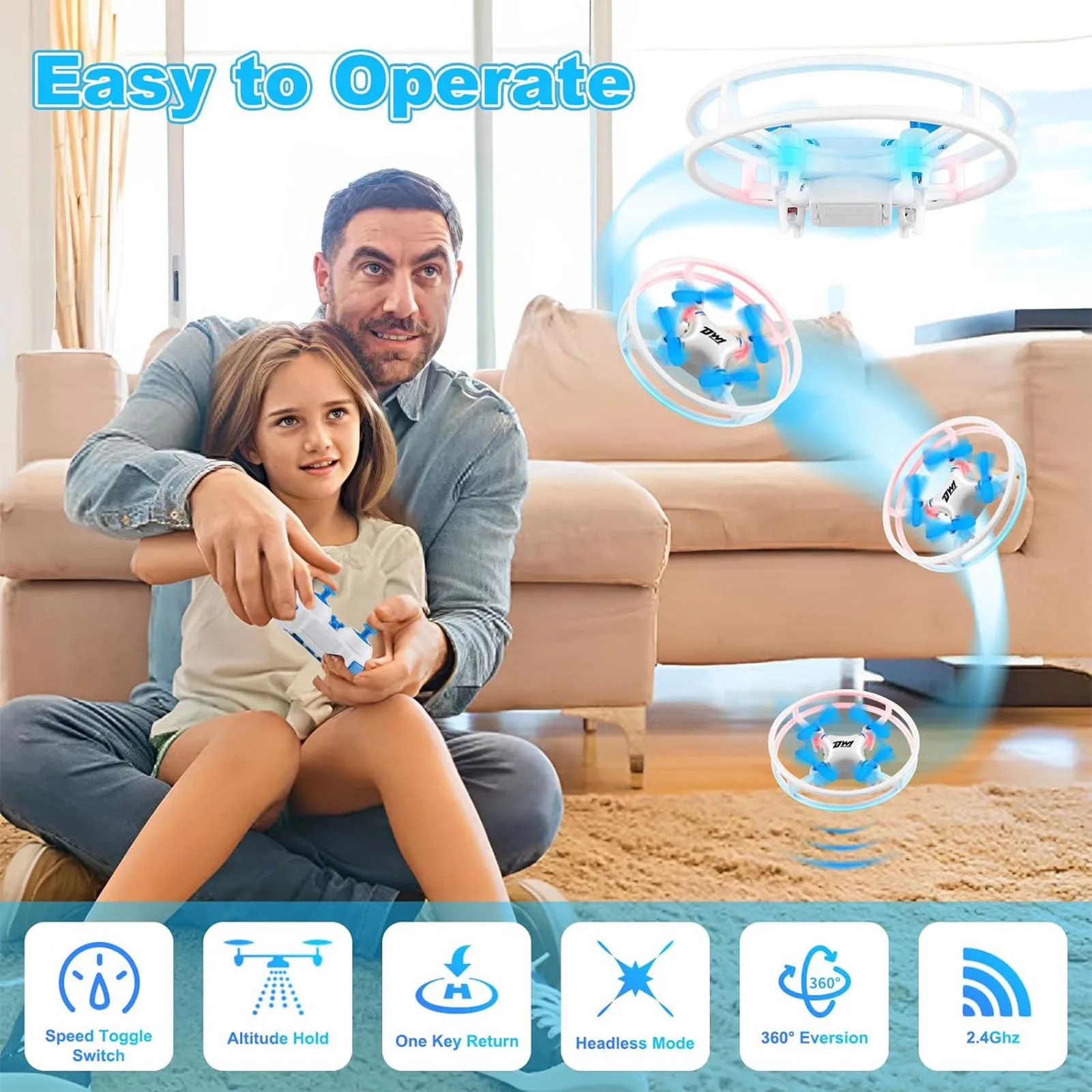 2.4Ghz telecomando Drone giocattolo Smart RC aereo elettrico con LED giocattoli da esterno per giocattolo per bambini regalo elettrico RC aereo giocattolo